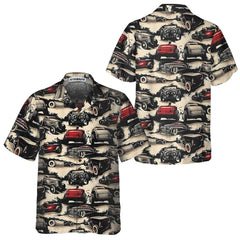 Vintage Hot Rod Hawaiian Shirt, Retro Hot Rod Shirt For Men - Hyperfavor