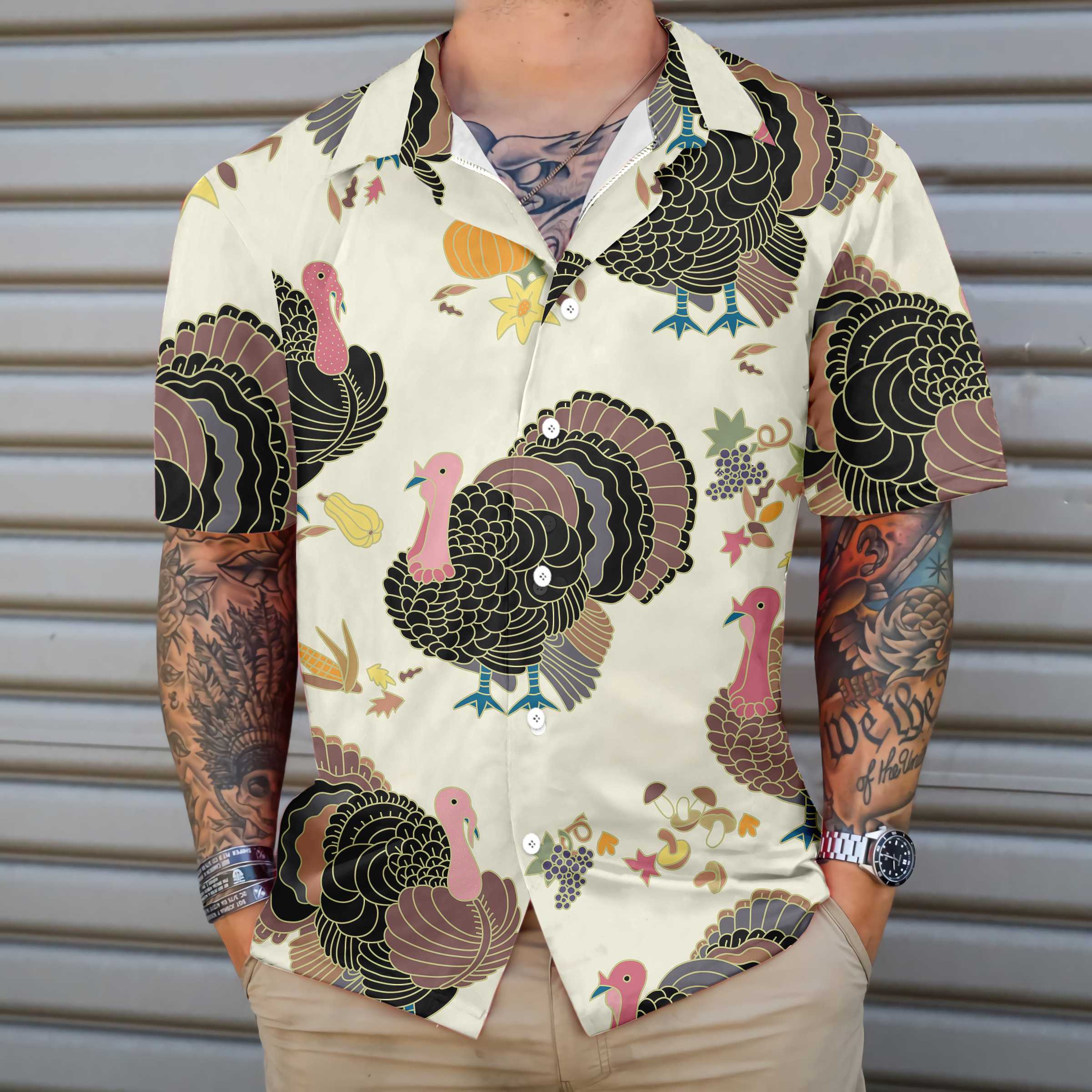 Vintage Turkey Thanksgiving Hawaiian Shirt, Thanksgiving Gobble Shirt, Best Gift For Thanksgiving - Hyperfavor