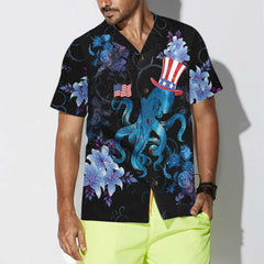 Watercolor Ocean Octopus Hawaiian Shirt, Cool Octopus Shirt For Men And Women, Best Octopus Print Gift - Hyperfavor