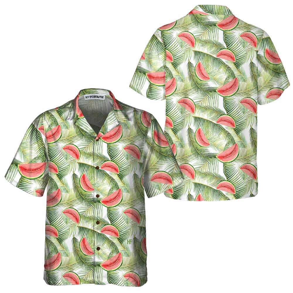 Watercolor Watermelon Tropical Hawaiian Shirt, Watermelon Hawaiian Shirt, Cool Watermelon Shirt For Men & Women - Hyperfavor