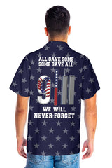 We Will Never Forget Patriot Day Hawaiian Shirt, American Flag 911 Memorial Shirt - Hyperfavor