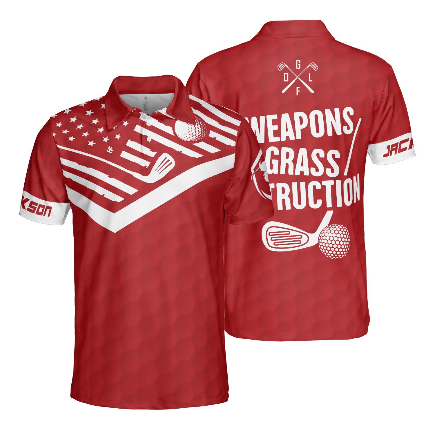 Weapons Of Grass Destrustion Red Version Custom Polo Shirt - Hyperfavor