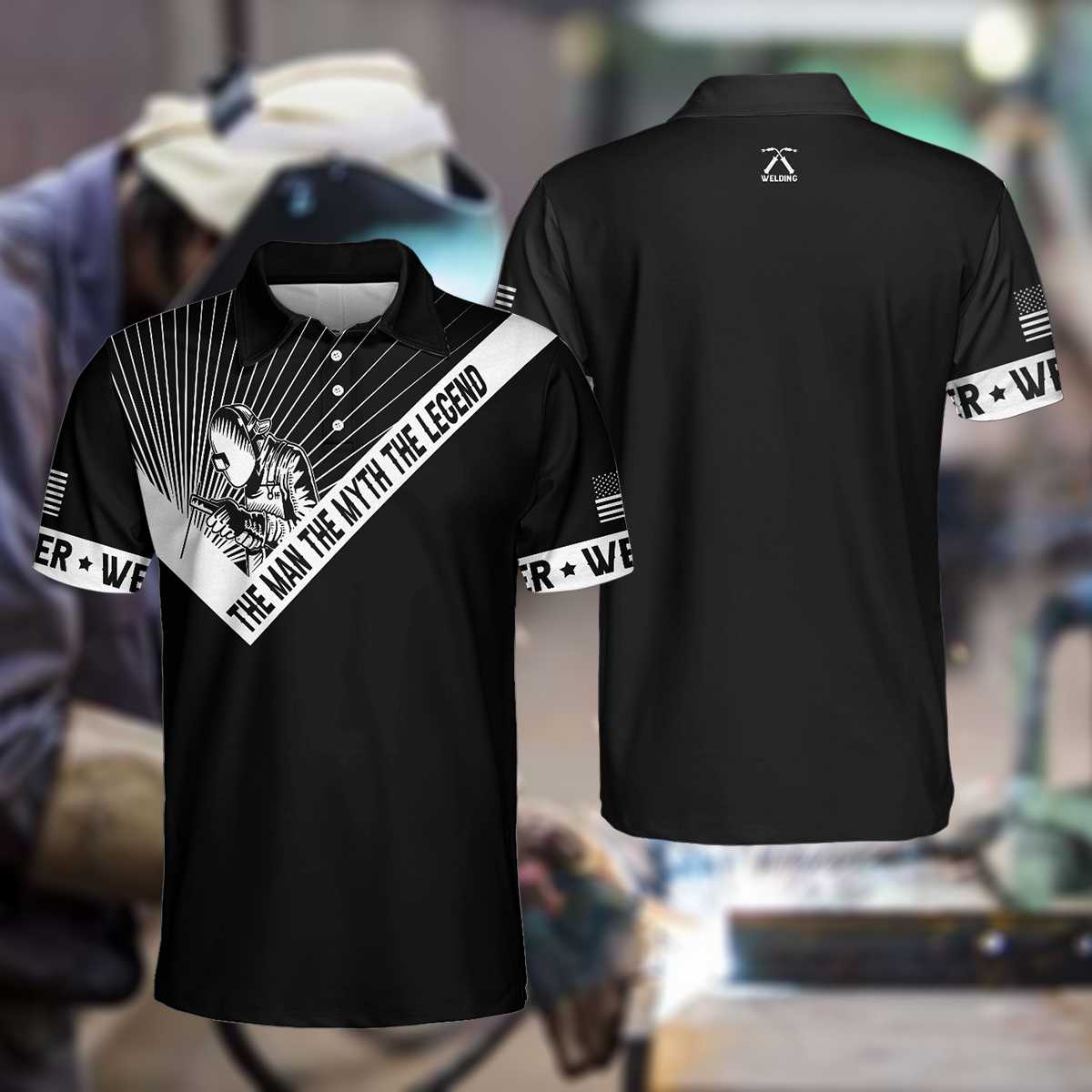 Welder The Man The Myth The Legend Polo shirt - Hyperfavor