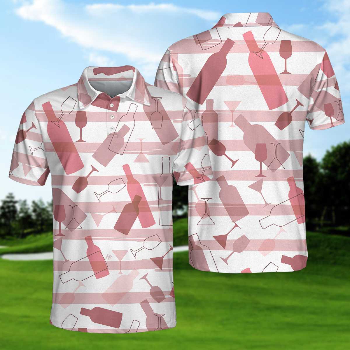 Wine Pattern EZ20 3003 Polo Shirt - Hyperfavor