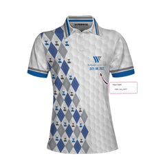 Wolfgang Capital Argyle Pattern With Golf Ball On Tee Custom Shortsleeve Women Polo Shirt - Hyperfavor