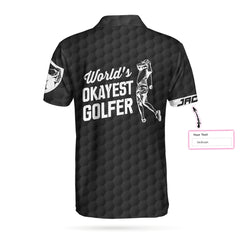 World's Okayest Golfer Custom Polo Shirt - Hyperfavor
