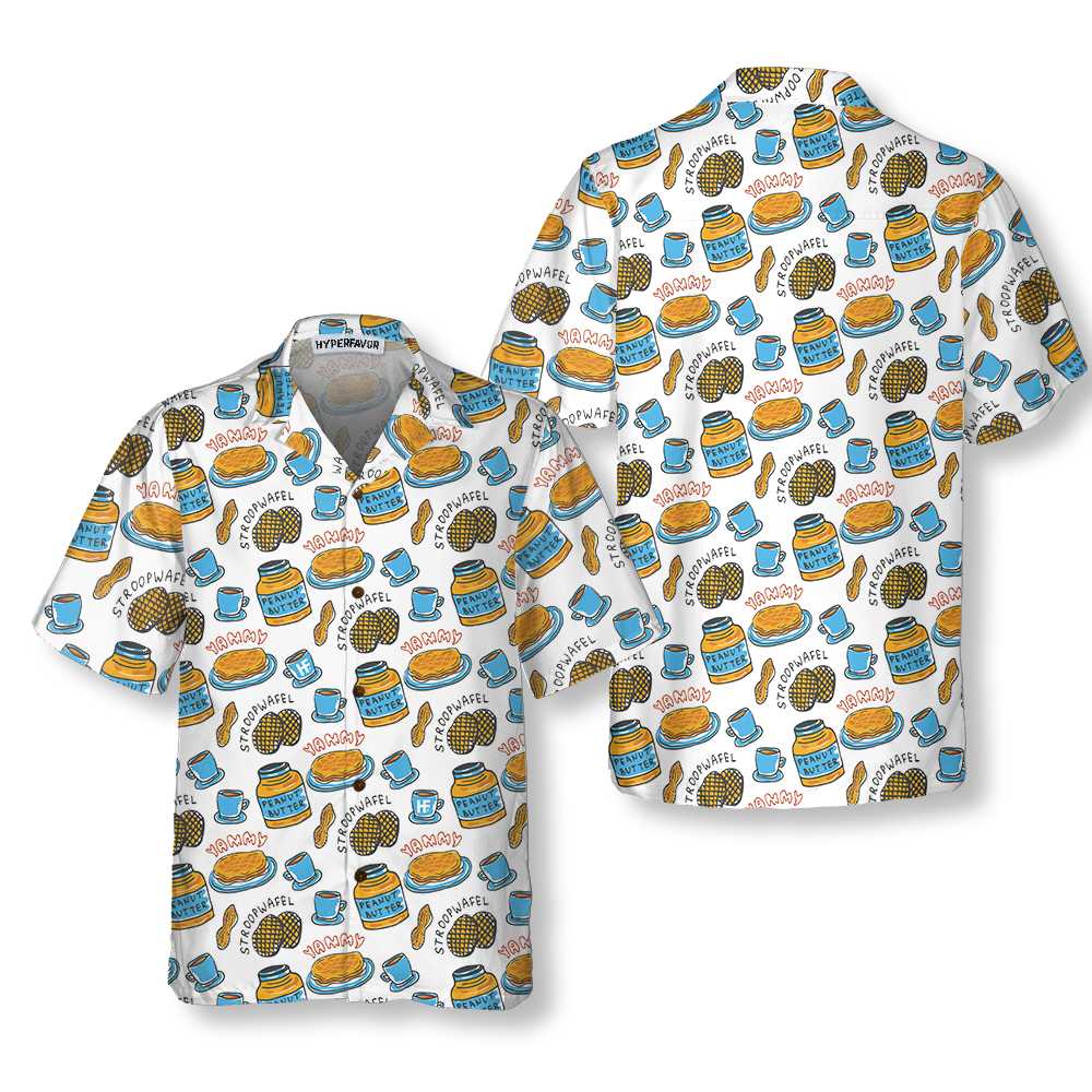 Yammy Peanut Butter Hawaiian Shirt, Funny Peanut Butter Shirt, Gift For Peanut Butter Lovers - Hyperfavor