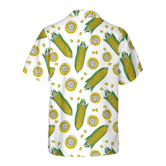 Yellow Corncobs Corn Hawaiian Shirt, Corn Shirt Short Sleeve, Button Corn Cob Shirt Corn Gift - Hyperfavor