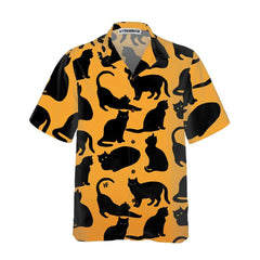 Yoga Cat Hawaiian Shirt, Funny Cat Shirt For Adults, Cat Themed Gift For Cat Lovers - Hyperfavor