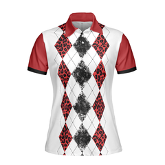 Just A Woman Who Loves Golf And Hallowine Golf Short Sleeve Women Polo Shirt, Halloween Golf Shirt For Ladies - Hyperfavor