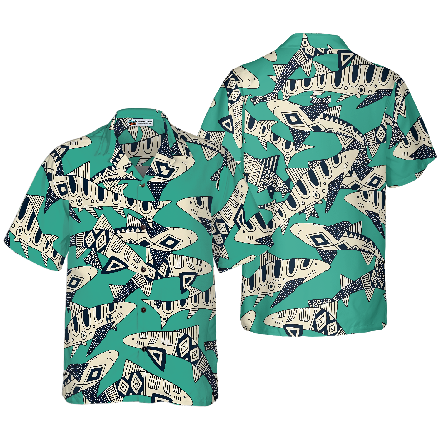 Shark Of The Ocean Hawaiian Shirt - Hyperfavor