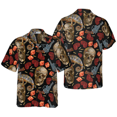 Skull Chameleon Hawaiian Shirt - Hyperfavor