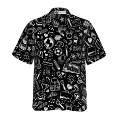 Doodle School Chalkboard Hawaiian Shirt - Hyperfavor