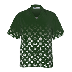 Gradient Marijuana Pattern Shirt For Men Hawaiian Shirt - Hyperfavor