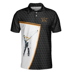 Swing Swear Drink And Repeat V2 Polo Shirt, Simple Beer Drinking Golf Shirt Design For Male Golfers - Hyperfavor