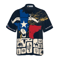Texas Flag Hawaiian Shirt For Men, Texas Pride Home Shirt Longhorn Skull, Proud Texas Shirt For Texans - Hyperfavor