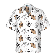 French Bulldog Pattern Hawaiian Shirt - Hyperfavor