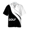 Golf VT Black And White Hawaiian Shirt - Hyperfavor