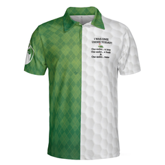 I Was One Under Today Golf Polo Shirt, White And Green Golfing Shirt, Gift Idea For Male Players - Hyperfavor