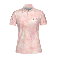 This Girl Runs On Jesus And Golf Short Sleeve Women Polo Shirt - Hyperfavor