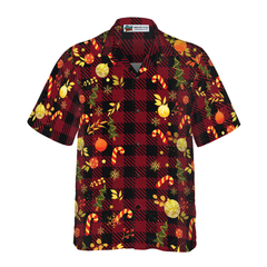 Hyperfavor Christmas Hawaiian Shirts, Merry Christmas Red Plaid Pattern Shirt Short Sleeve, Christmas Shirt Idea Gift For Men And Women - Hyperfavor