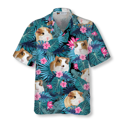 Cute Guinea Pig Tropical Pattern Hawaiian Shirt - Hyperfavor