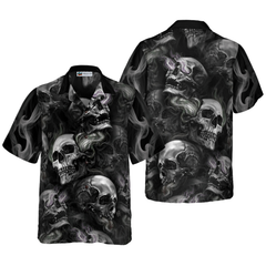 Luxury Skull Smoke V2 Hawaiian Shirt - Hyperfavor