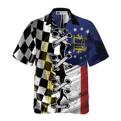 Georgia Racing Flag Hawaiian Shirt - Hyperfavor