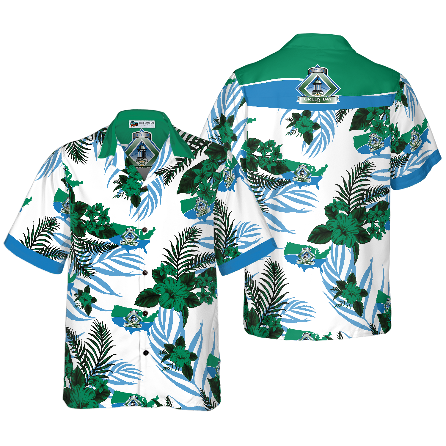 Green Bay Proud Hawaiian Shirt - Hyperfavor