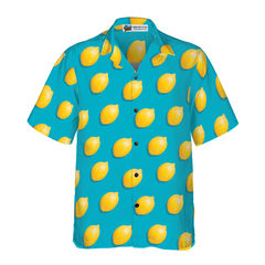 Colorful Fresh Lemon Hawaiian Shirt - Hyperfavor