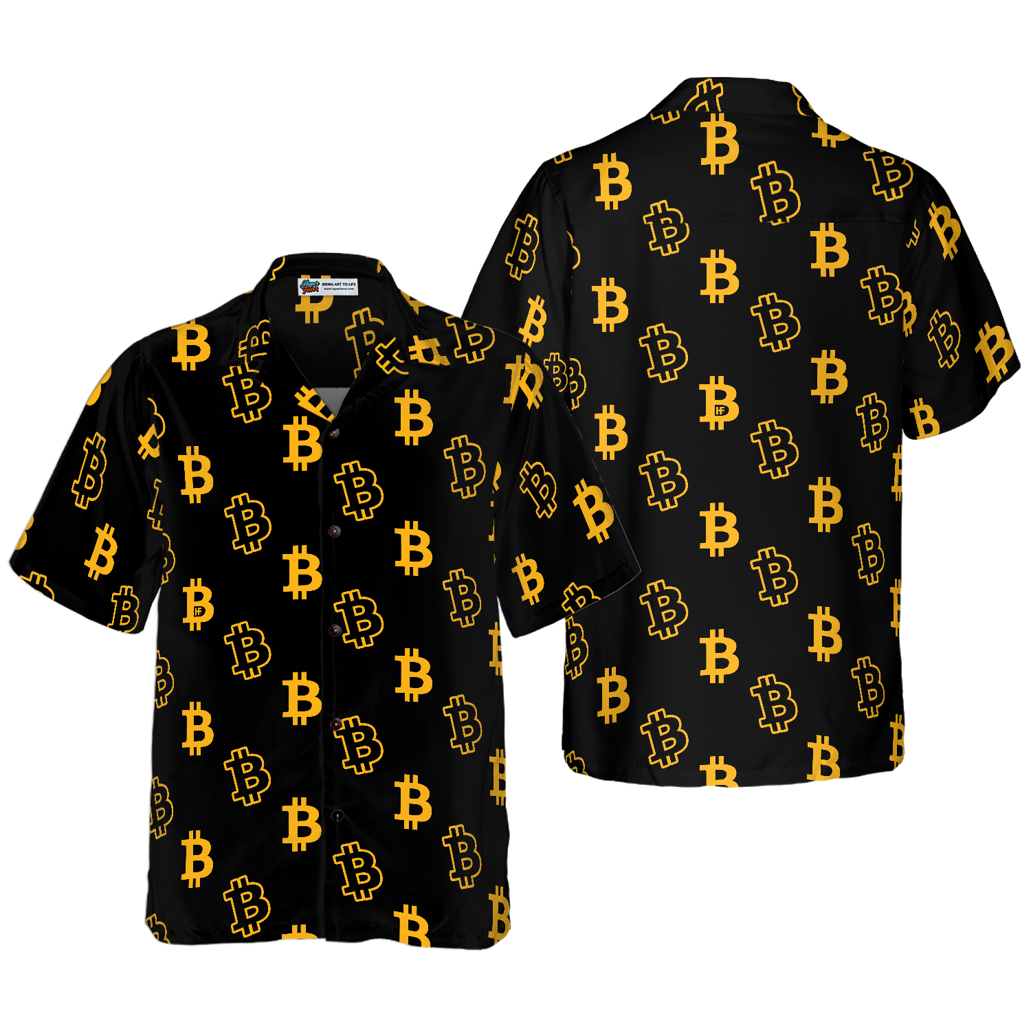 Seamless Bitcoin Hawaiian Shirt - Hyperfavor