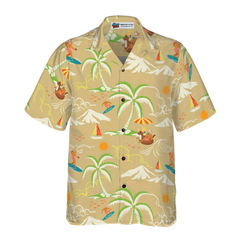 Hyperfavor Christmas Hawaiian Shirts, Santa Beach Summer Pattern 4 Shirt Short Sleeve, Christmas Shirt Idea Gift For Men and Women - Hyperfavor