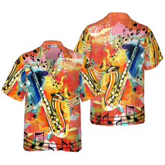 Saxophone Guides You To The World Hawaiian Shirt - Hyperfavor