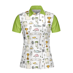 Golf Life In Green Short Sleeve Women Polo Shirt - Hyperfavor