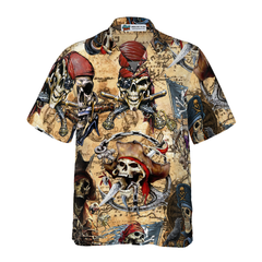 Treasures World Map For Pirate Hawaiian Shirt - Hyperfavor