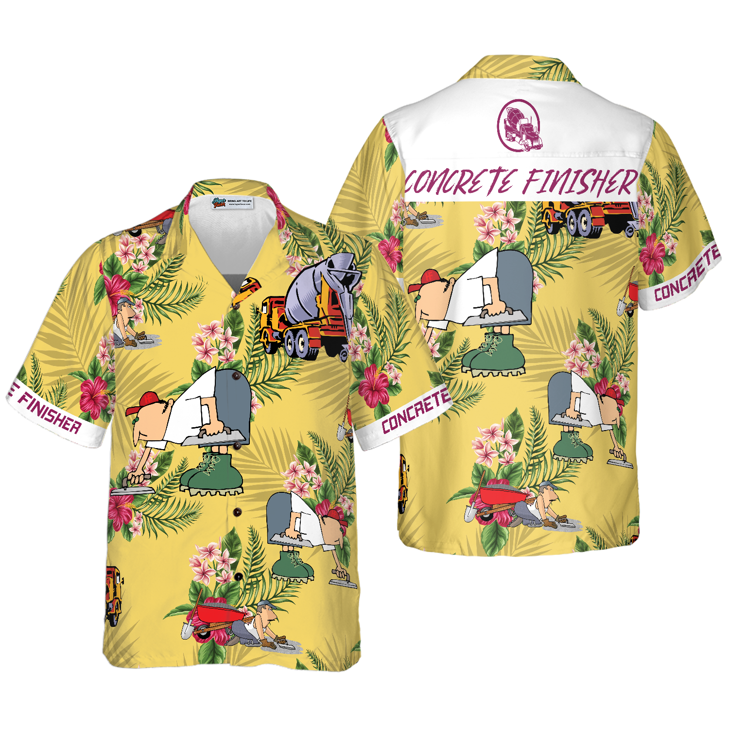CONCRETE FINISHER Hawaiian Shirt - Hyperfavor