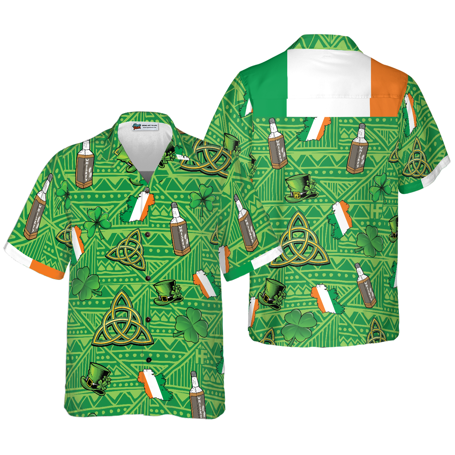 Irish People Proud Saint Patrick's Day Hawaiian Shirt - Hyperfavor