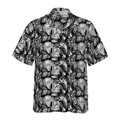 Black And White Butterfly Shirts For Men Hawaiian Shirt - Hyperfavor