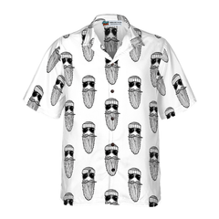 Beard Seamless Pattern Hawaiian Shirt - Hyperfavor