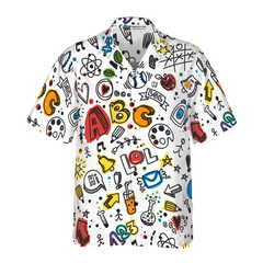 Teacher Seamless Pattern Hawaiian Shirt - Hyperfavor