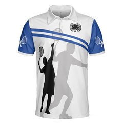 You Just Got Served Polo Shirt, Blue And White Tennis Shirt For Men, Gift For Tennis Players - Hyperfavor
