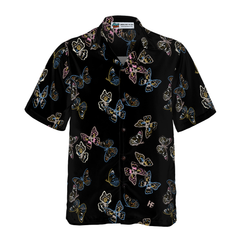Paint Brush Butterflies Shirt For Men Paint Hawaiian Shirt - Hyperfavor