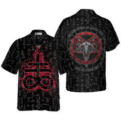 Satanism Magic Circle 666 Sign Hawaiian Shirt - Hyperfavor