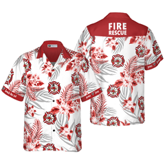 Firefighter Fire Rescue Hawaiian Shirt - Hyperfavor