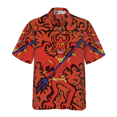 Cartoon Styled Demon Satanic Goth Gothic Hawaiian Shirt - Hyperfavor