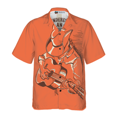 Never Underestimate An Old Man With A Guitar Hawaiian Shirt - Hyperfavor