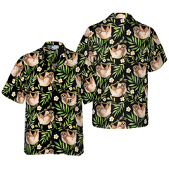 Lazy Sloths In Tropical Leaves Hawaiian Shirt - Hyperfavor