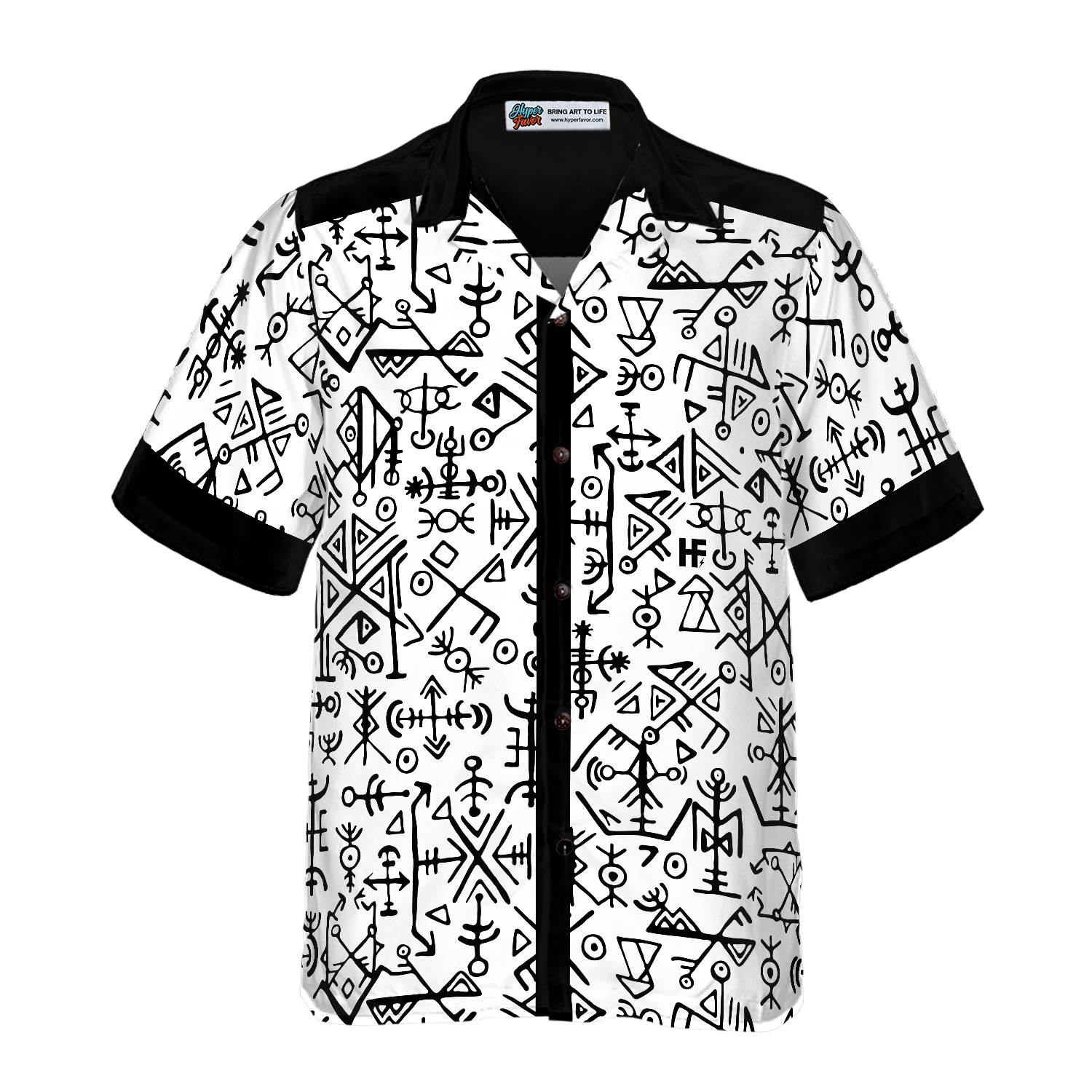 Ancient Viking Seamless Pattern Hawaiian Shirt - Hyperfavor