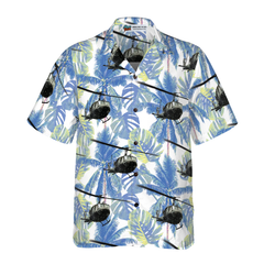 Navy Bell Twin Huey Hawaiian Shirt - Hyperfavor