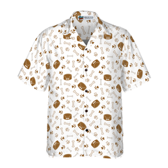 Dog Bone And Bowl Seamless Hawaiian Shirt - Hyperfavor